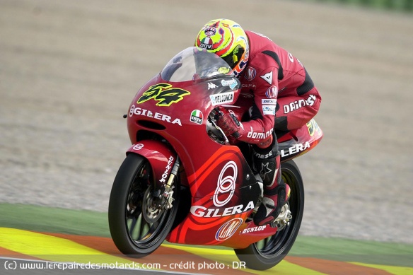 Poggiali sur la Gilera 125 l'année de son sacre Poggiali sur la Gilera 125 l'année de son sacre