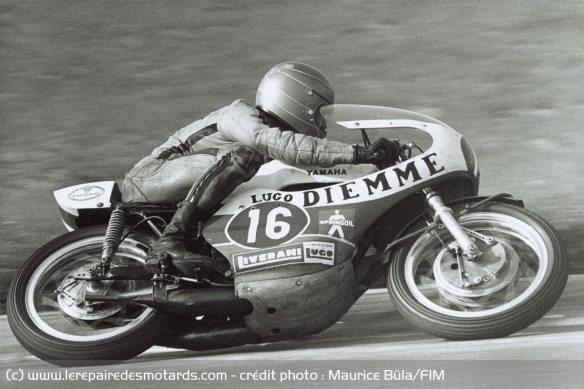 Mario Lega sur la Yamaha du team Diemme en 1973