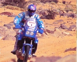 Stéphane Peterhansel sur le Dakar en 1993