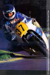 En 1981, en 500 sur le dangereux circuit d'Imatra. Bernard Fau était alors considéré comme le meilleur des pilotes privés...