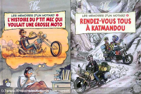 Hélas épuisé, cet album est devenu un collector (d'échappement !)... / La mémoire sélective de Ptiluc : Tout pour les voyages à moto !