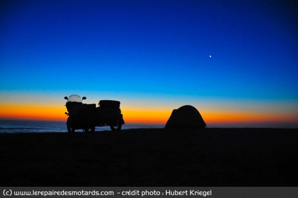 Hubert Kriegel sous la Tente en Namibie