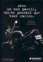 Culture Pub saga Suzuki Bandit GSF publicités motos