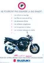 Culture Pub saga Suzuki Bandit GSF publicités motos