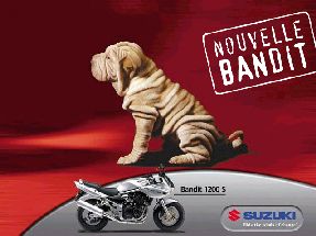 Culture Pub saga Suzuki Bandit GSF publicités motos