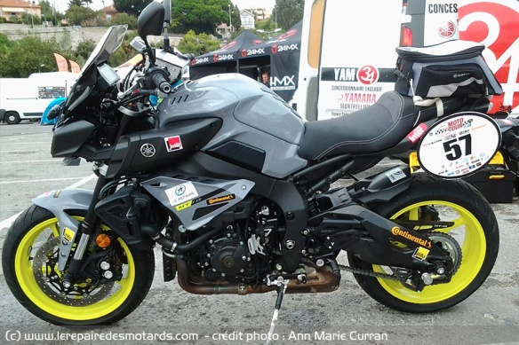 La Yamaha MT-10 préparée pour le rallye Moto Tour