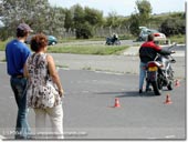 Permis moto : examen du plateau