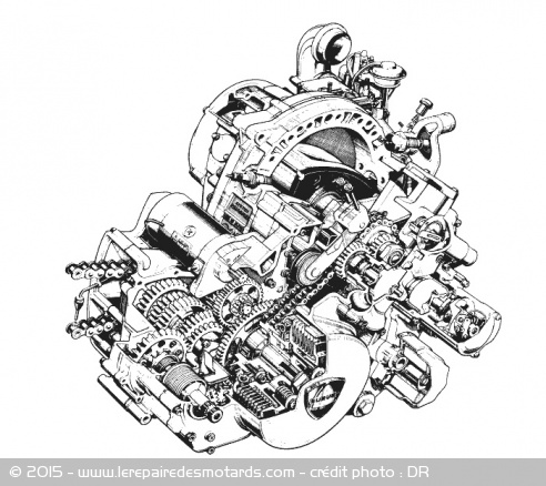 Le célèbre moteur Wankel de la Suzuki RE-5