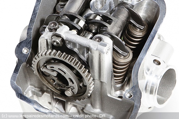 La culasse d'un monocylindre KTM 450