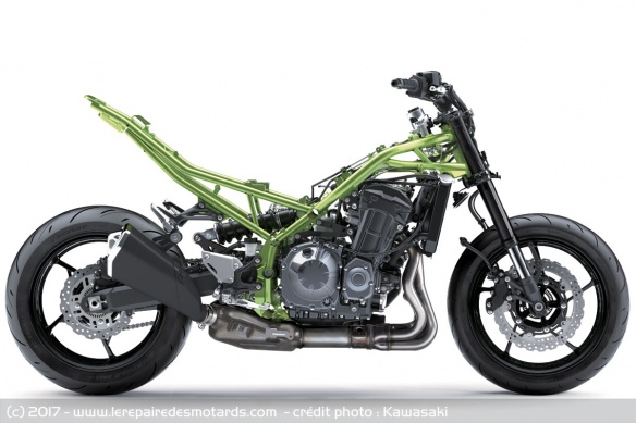 La Kawasaki Z900 hérite d'un nouveau cadre