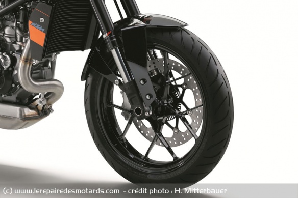 Les Duke sont chaussées de pneus Metzeler Sportech M7 RR