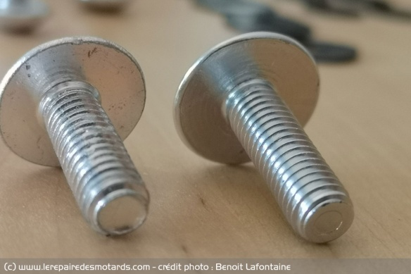 Voici deux filetages neufs. A votre avis, la vis chinoise se trouve oû ?