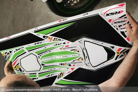 La planche Freecut de dcoration de la Kawasaki
