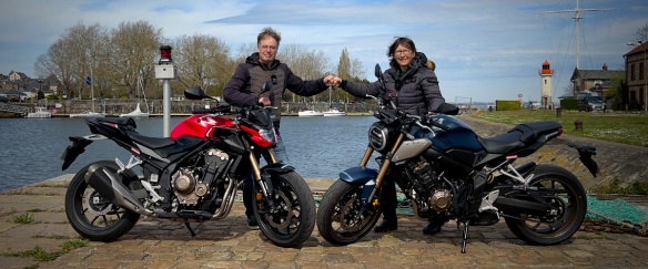Essai comparo motos Honda CB650F et CBR650R