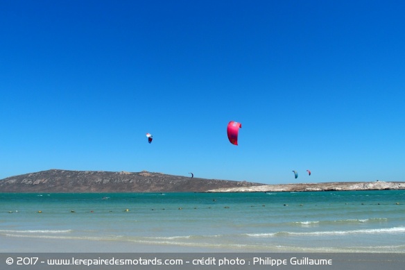 Afrique du Sud :kite-surf a Langebaan