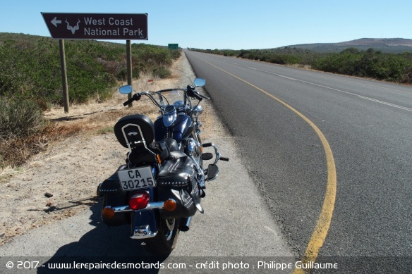 Afrique du Sud : l'entrée au West Coast National Park