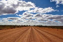 Une route d'Australie centrale