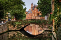 Le paysage belge dans la ville de Bruges 