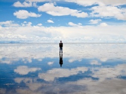Salar d'Uyuni pendant la saison des pluies