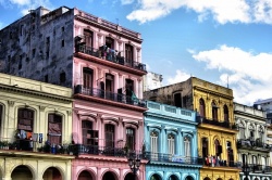 Architecture colorée de Cuba
