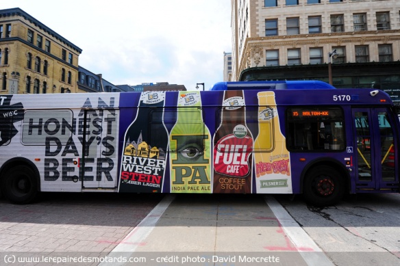 La bière sur les bus de Milwaukee