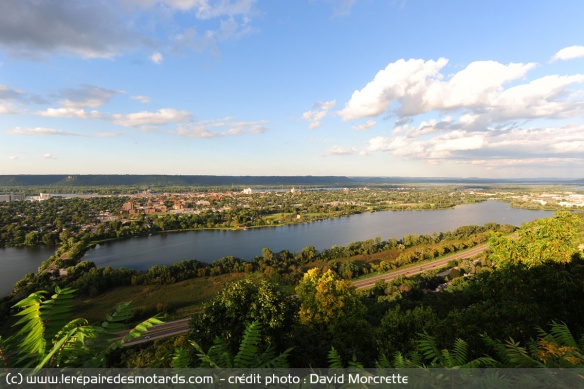 La vue sur Winona depuis les hauteurs du parc Garvin