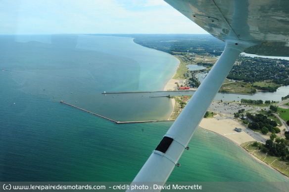 Le lac Michigan depuis l'avion