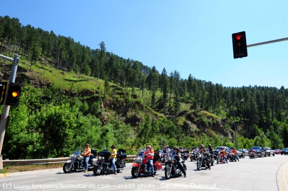 motards aux alentours de sturgis
