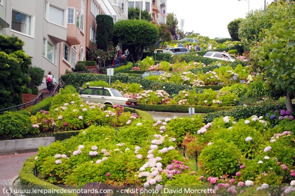 La rue Lombard et ses 27% de pente à San Francisco