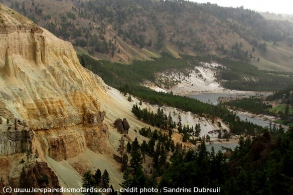 Les montagnes et rivière du parc national de Yellowstone 