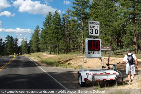 Radar et limitation de vitesse dans le Parc national Bryce Canyon