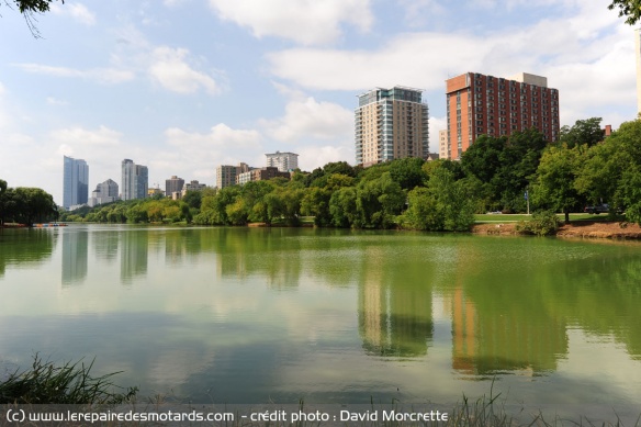 Milwaukee depuis le parc bordant le lac Michigan