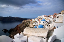 l'île de Santorin, au sein des cyclades