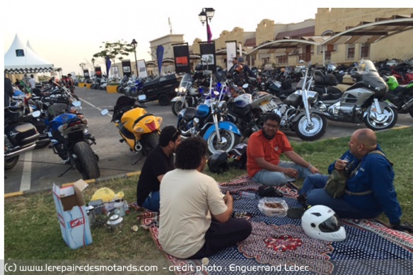 Repas sur tapis du Jordan Riders Rally