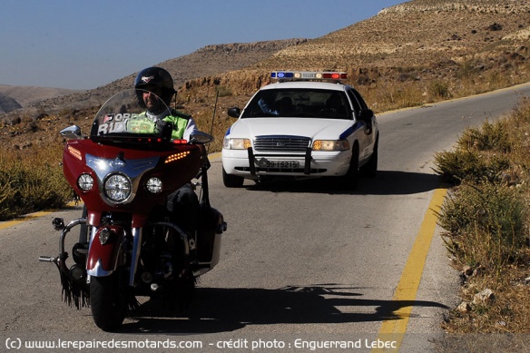 Encadrement du rallye moto en Jordanie