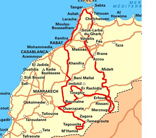 Carte Maroc