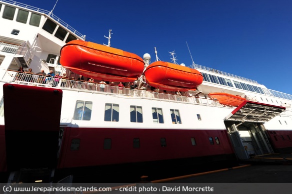 Canots de sauvetage de l'Hurtigruten, l'Express côtier de Norvège