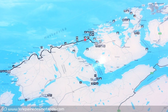 Carte de la route de l'Atlantique