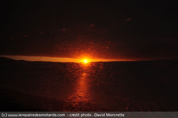 Coucher de soleil sur la Norvège en hiver
