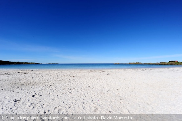 Plage de Hov sur l'ile de Gimsoy, proche du golf