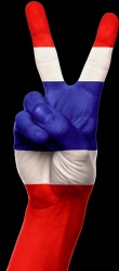 Drapeau Thaïlandais sur une main 