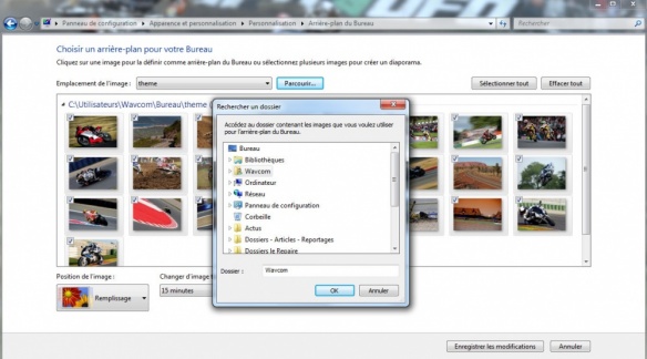 Sélectionnez ensuite le dossier dans lequel sont enregistrées vos photos